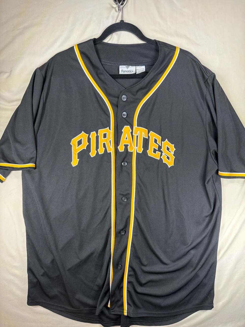 Fanatics Pittsburgh Pirates Baseball Jersey Size XLT Black